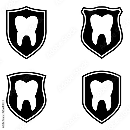 Tooth protection icon, logo isolated on white background