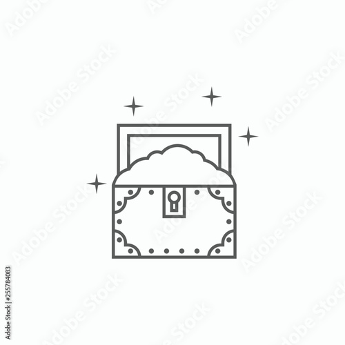 treasure chest icon, treasure box vector