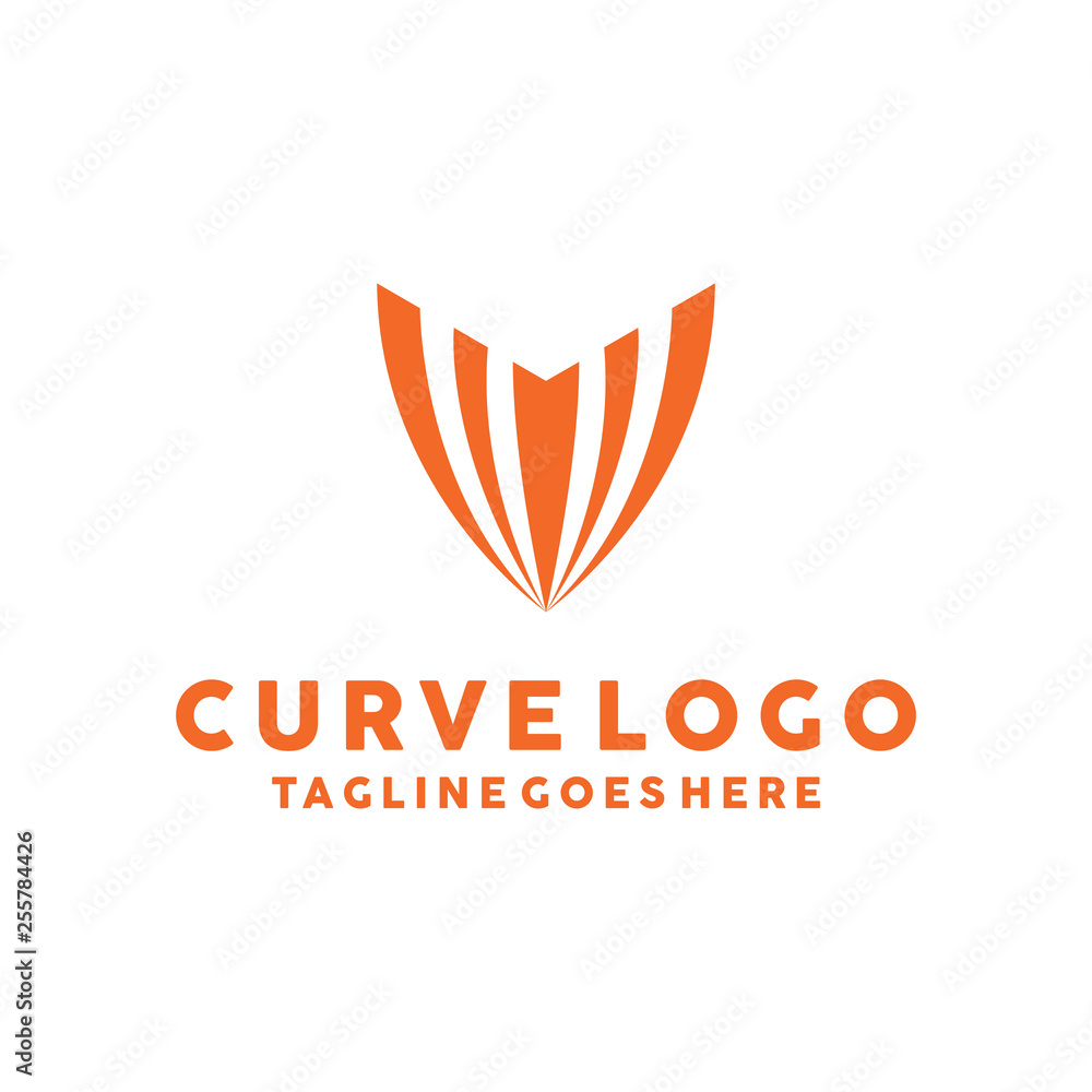Curve Logo / Flat Icon / Business Symbol Design Inspiration Curve Logo / Flat Icon / Business Symbol Design Inspiration