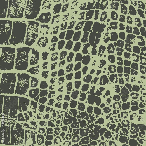 Crocodile skin. Vector texture. Imprint.