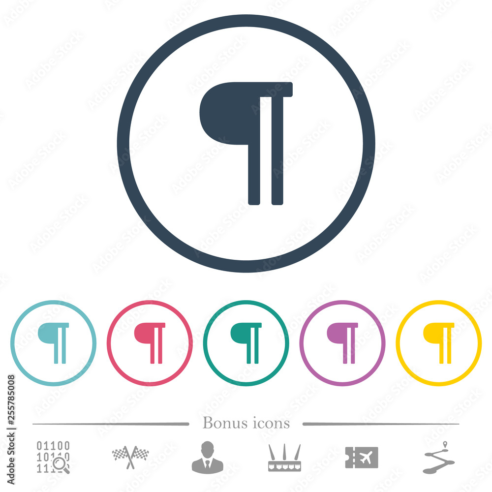 Text paragraph flat color icons in round outlines Text paragraph flat color icons in round outlines