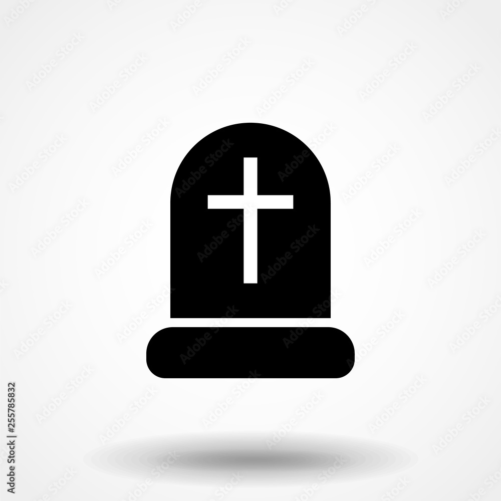 Grave icon flat. Illustration isolated vector sign symbol Grave icon flat. Illustration isolated vector sign symbol