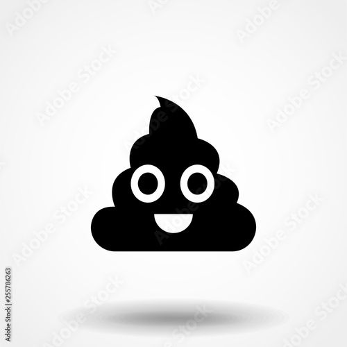 Smile poop. Vector illustration. Flat design for business financial marketing banking advertising web concept cartoon illustration.