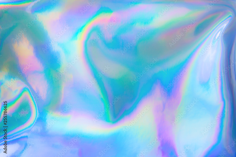 Obraz premium Abstract Modern pastel colored holographic background in 80s style. Synthwave. Vaporwave style. Retrowave, retro futurism, webpunk