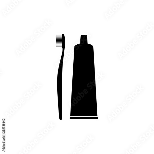 Toothpaste icon, logo isolated on white background