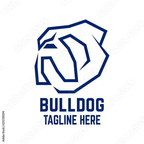 Modern pet bulldog logo