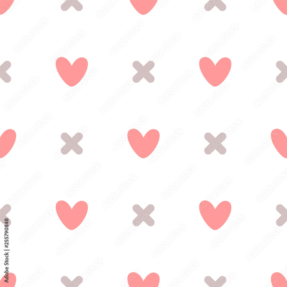 Heart and cross pattern