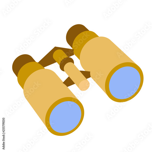 binocular flat illustration