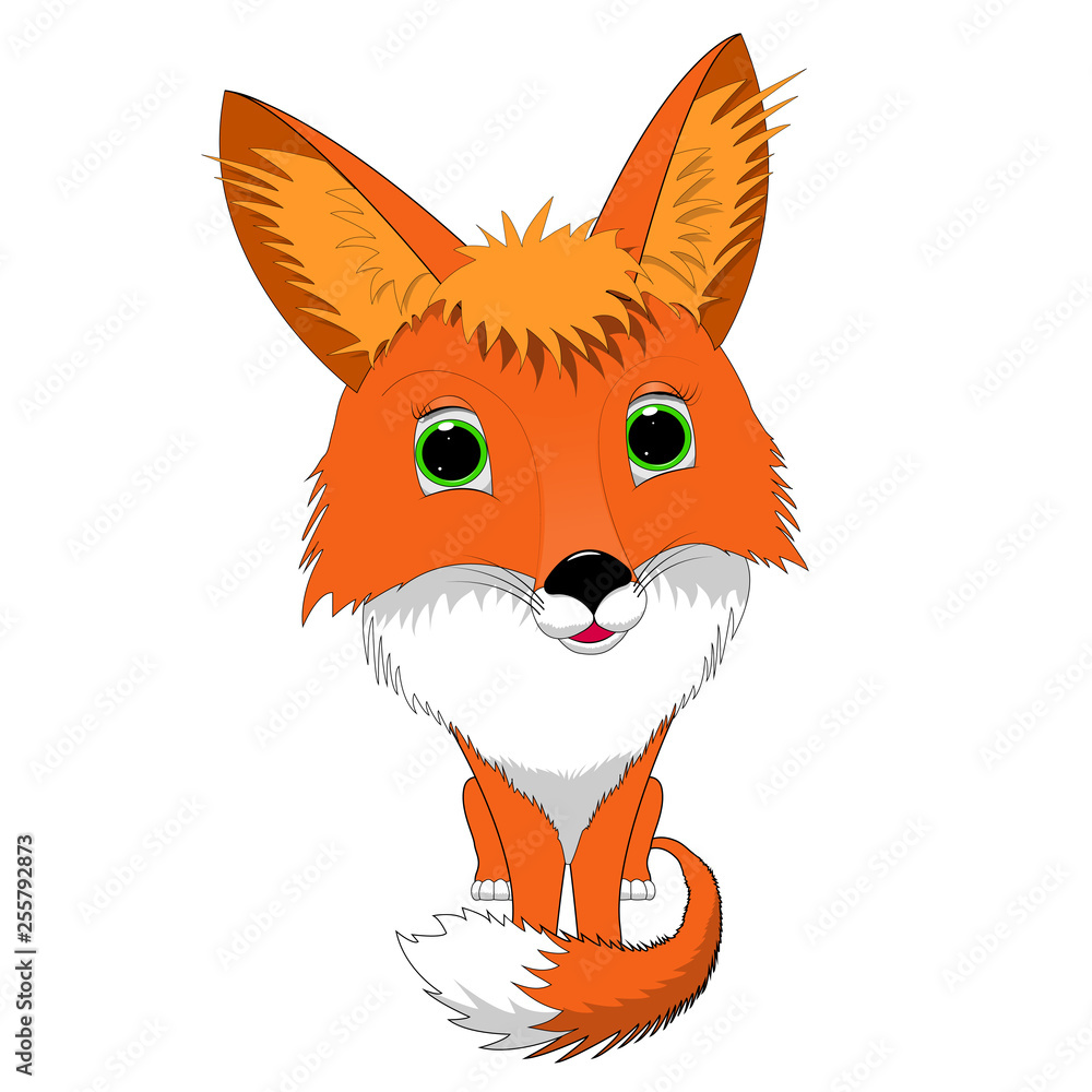 Obraz premium Cute fox cartoon