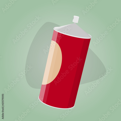 retro cartoon illustration of a spray can