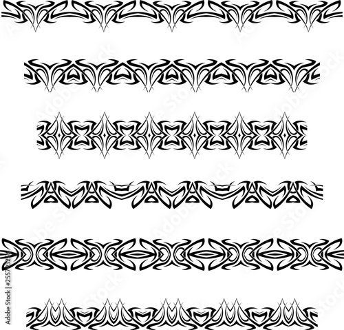 Tribal Tattoo Border Seamless Design