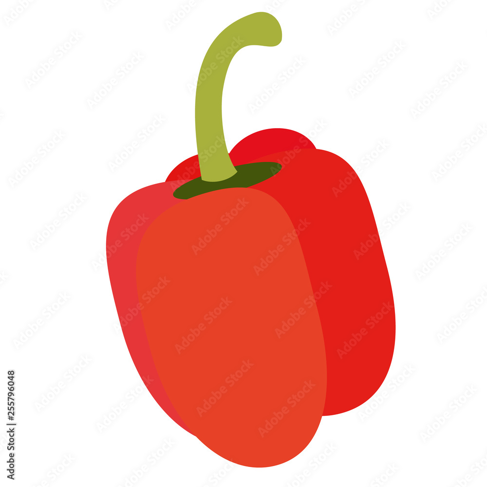 red pepper flat simple illustration red pepper flat simple illustration