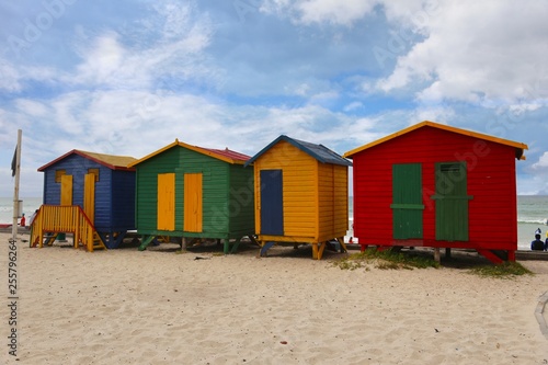 Muizenberg  is a beach-side suburb of Cape Town, South Africa © jaturunp