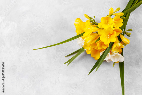 Bouquet of yellow fressia