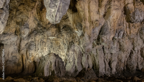 Stalactites and stalagmites at the Caves of Barac in the municipality of Rakovica, Croatia © vadiml