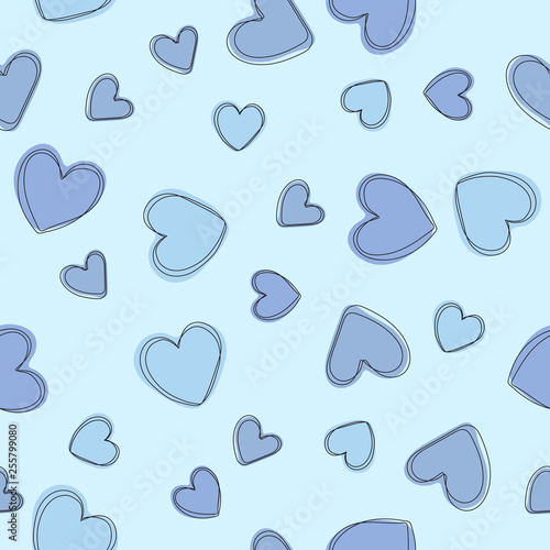 Premium Vector  Seamless pattern with cute colorful hearts