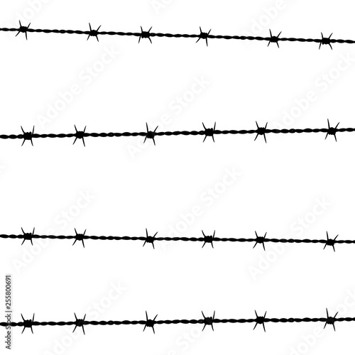 Barbed wire illustration. Vector. Isolated.