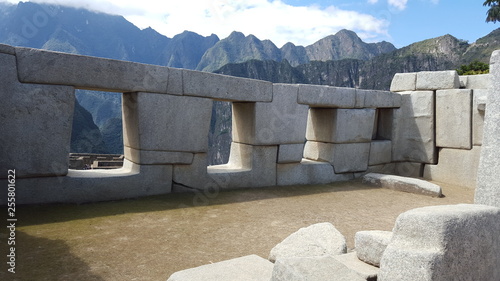 incan ruins in machu picchu photo