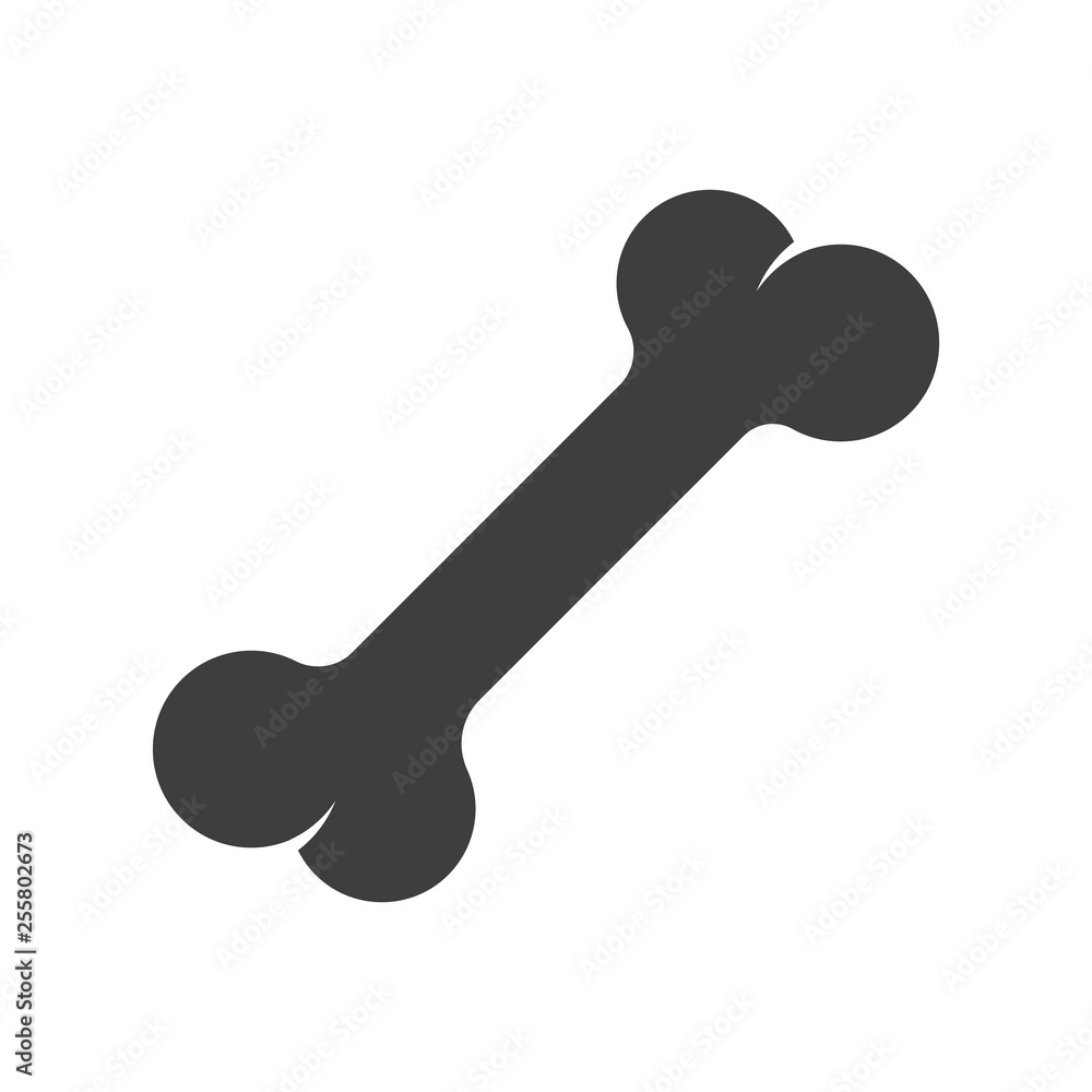 Icon bone. Vector on a white background for your ideas Icon bone. Vector on a white background for your ideas
