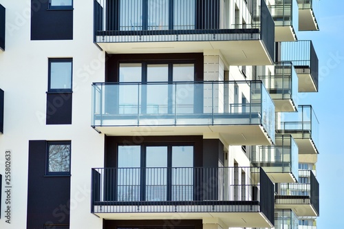 Multistory new modern apartment building. Stylish living block of flats. © Grand Warszawski
