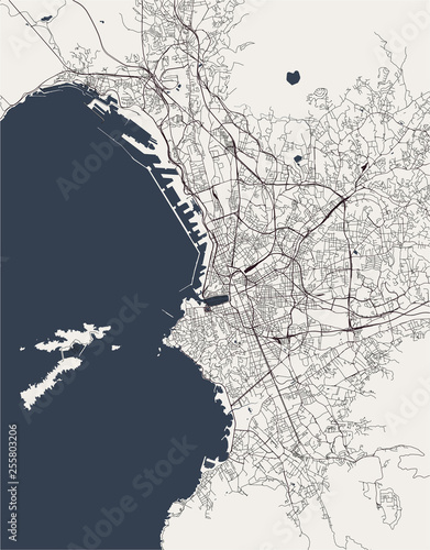 map of the city of Marseille, France