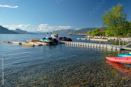 Looking out over Okanagan Lake from the beach in Penticton during Peachfest