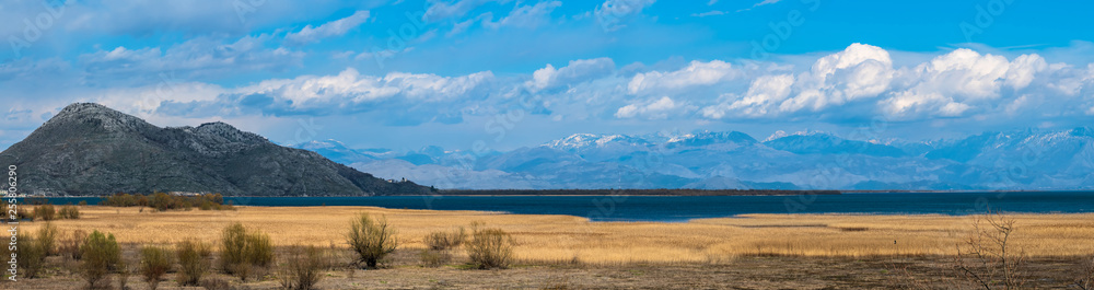 Panorama of Skadar lake.