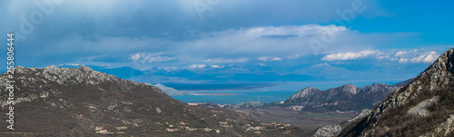 Panorama of Skadar lake.
