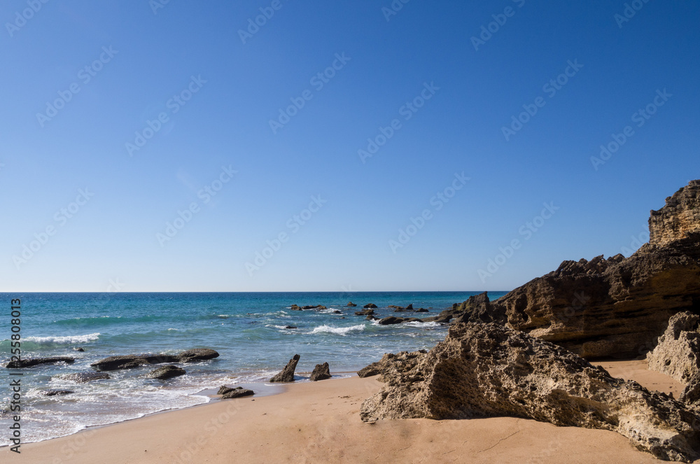 Cadiz rocky beach