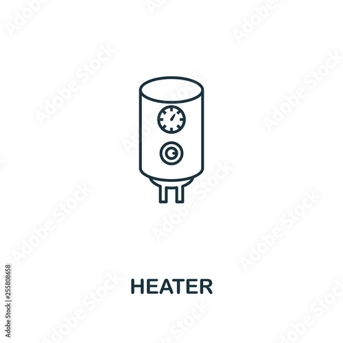 Heater icon. Thin style design from household icons collection. Creativeheater icon for web design, apps, software, print usage