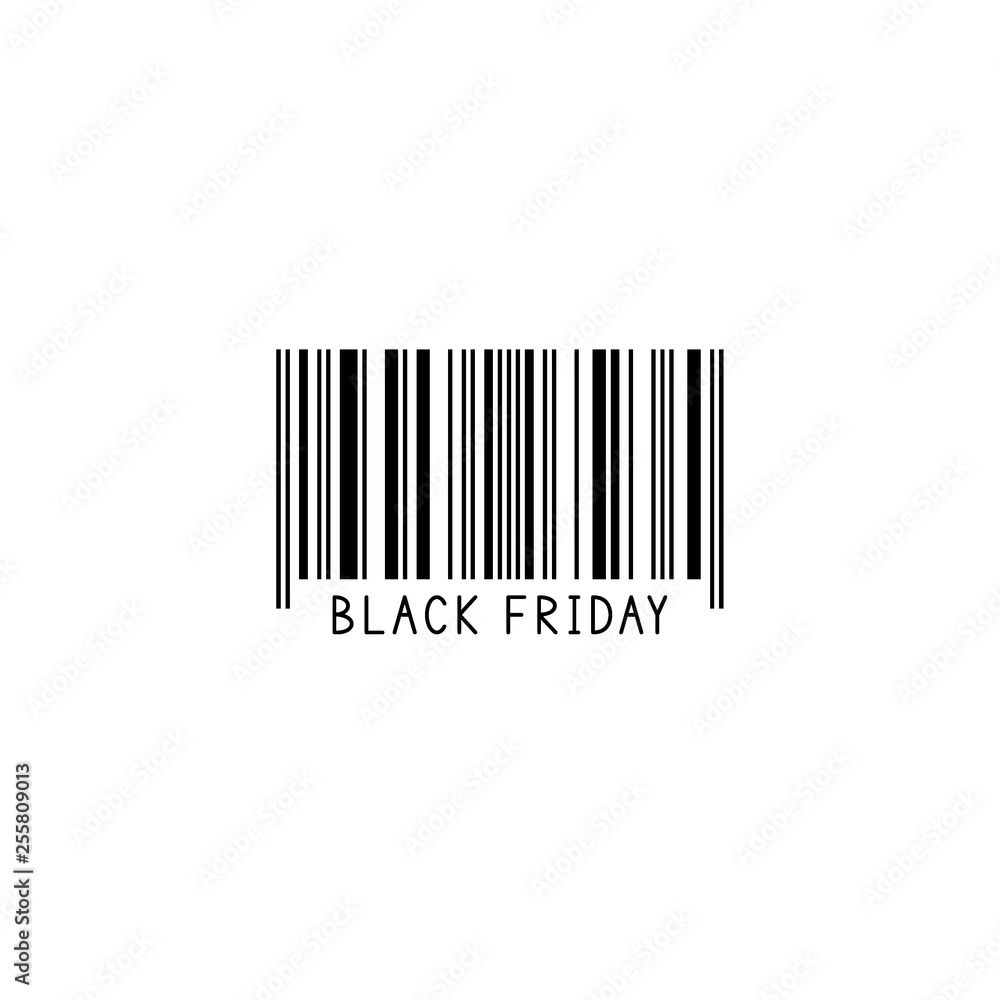 Bar code. Black Friday. Bar code. Black Friday.