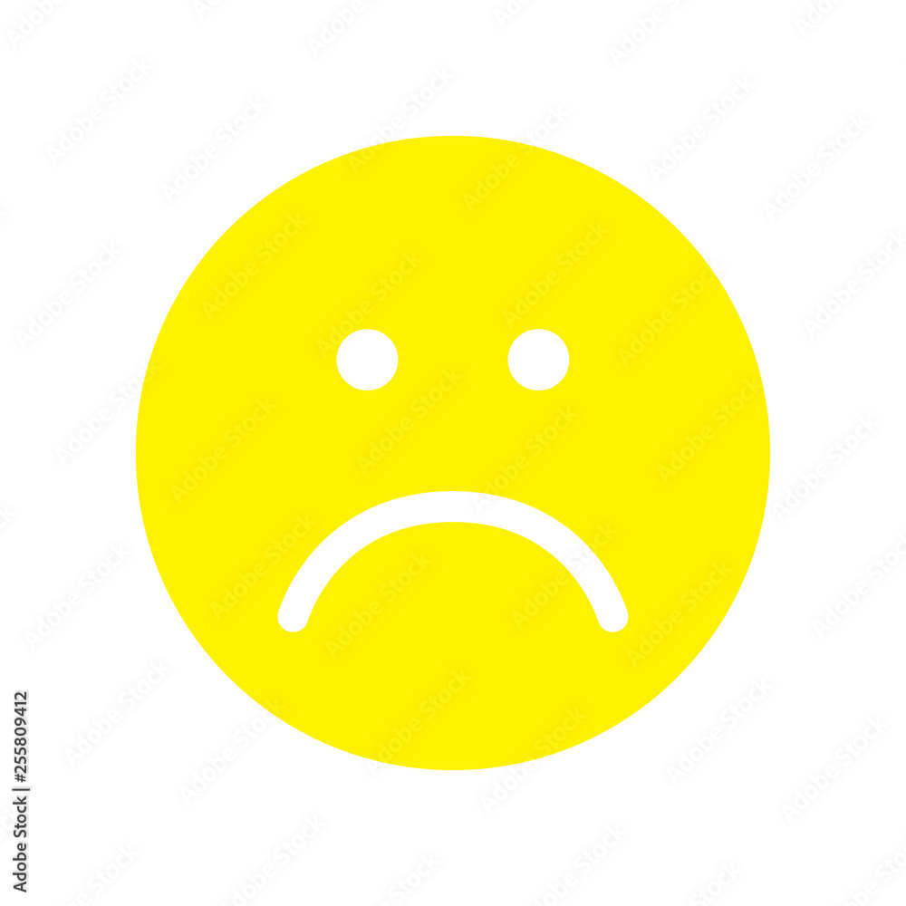 Sad face icon. Unhappy face symbol. Sad face icon. Unhappy face symbol.