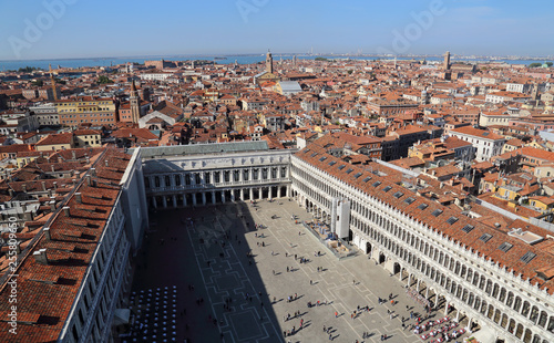 Cityscape of Venice, Italy, from the San Marco clock tower