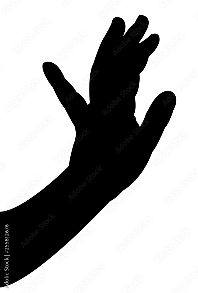 a hand silhouette vector a hand silhouette vector