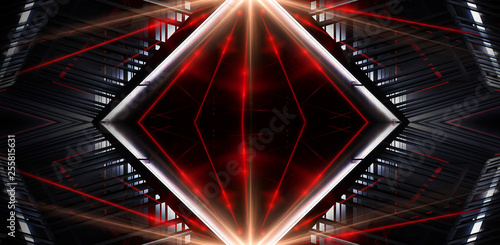 Background wall with neon l...