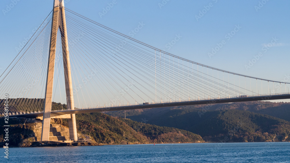 Fototapeta premium Istanbul bosphorus sea from Garipce town