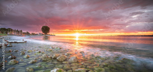 Fototapeta Naklejka Na Ścianę i Meble -  lake of constance sunset