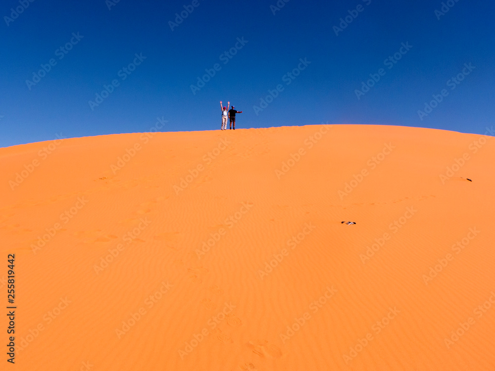 Die Wüste Sahara von seiner schönsten Seite. Faszinierend Wüstenlandschaft im Süden von Marokko
