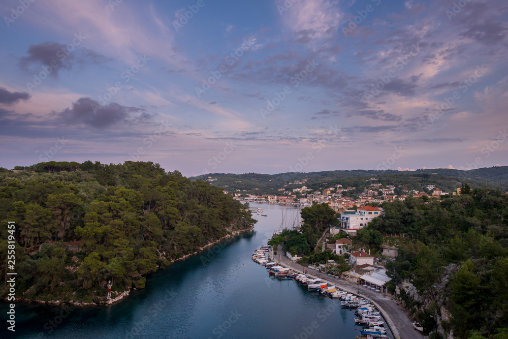 Gaios Harbour in Paxos Island, Greece