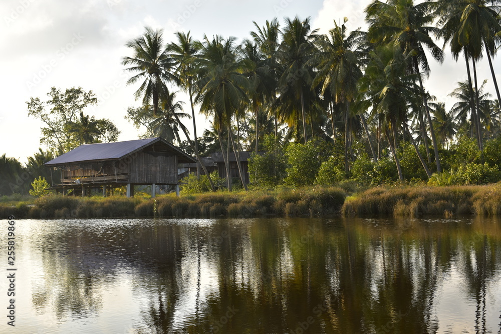 house near the lake