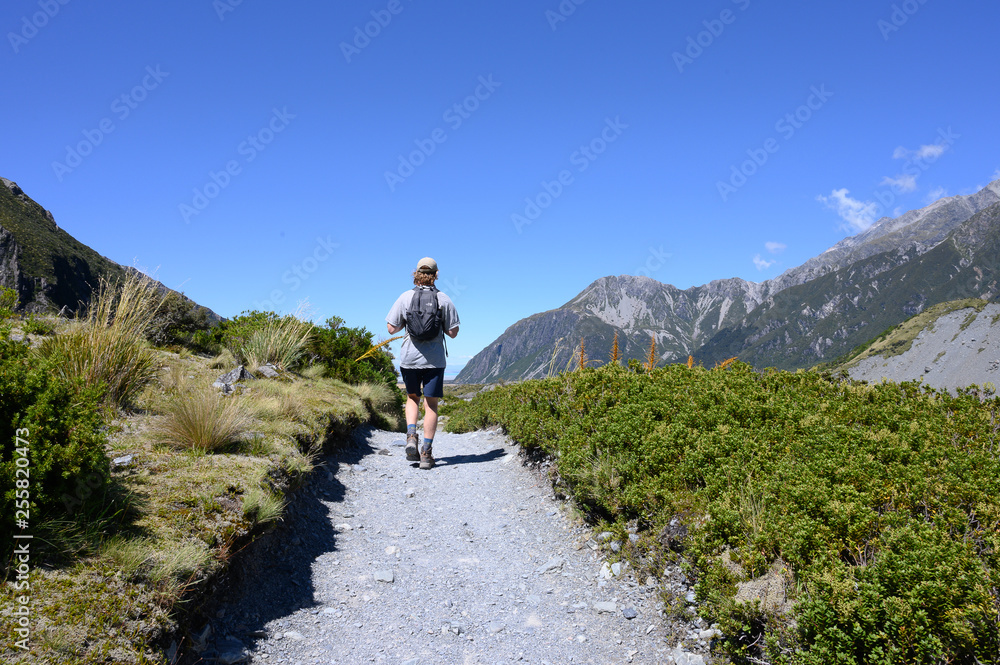 man hiking