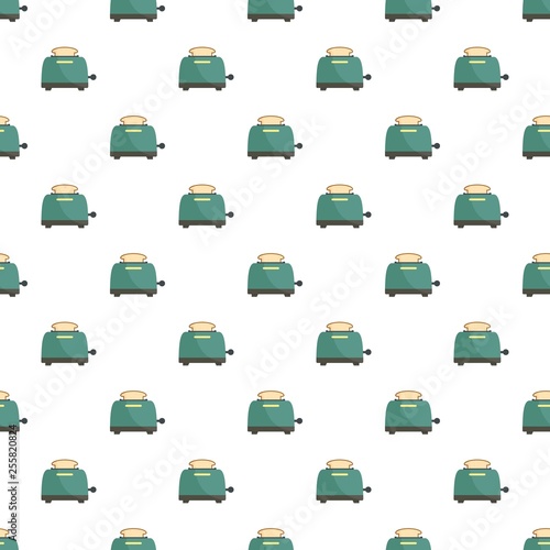 Bread toaster pattern seamless vector repeat for any web design