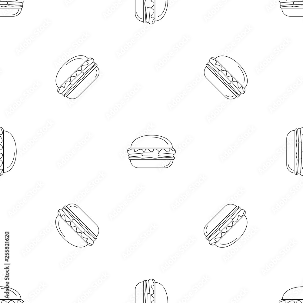 Fresh burger pattern seamless vector repeat geometric for any web design Fresh burger pattern seamless vector repeat geometric for any web design