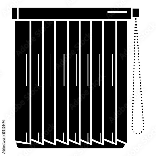 Vertical jalousie icon. Simple illustration of vertical jalousie vector icon for web design isolated on white background