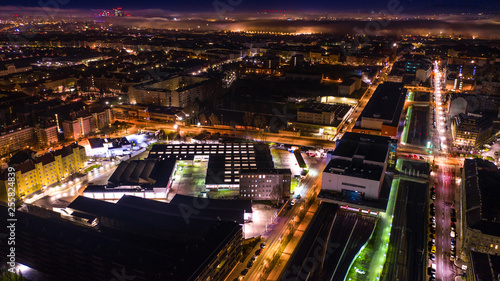 Wallpaper Mural Beautiful drone night shot of the city lights of Vienna in Austria Torontodigital.ca