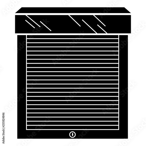 Outdoor metal jalousie icon. Simple illustration of outdoor metal jalousie vector icon for web design isolated on white background