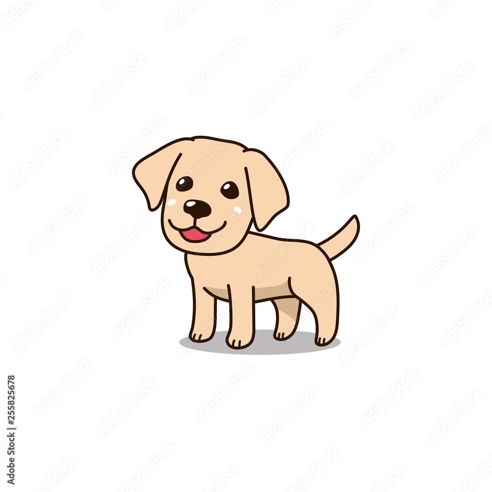 Vector cartoon character cute labrador retriever puppy dog for design. Vector cartoon character cute labrador retriever puppy dog for design.