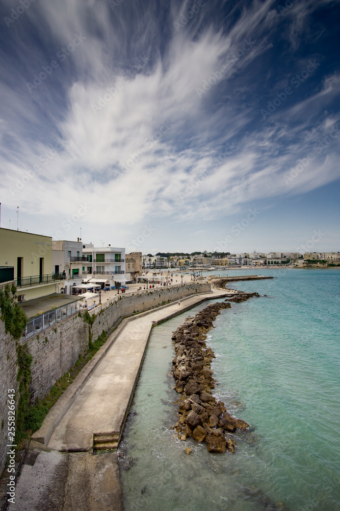 Panoramic view in Otranto, province of Lecce in Salento peninsula, Puglia (Apulia), Italy - summer vacations in south Italy