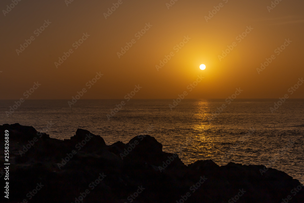 sunset over the atlantic ocean