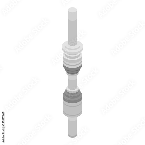Steering axle icon. Isometric of steering axle vector icon for web design isolated on white background